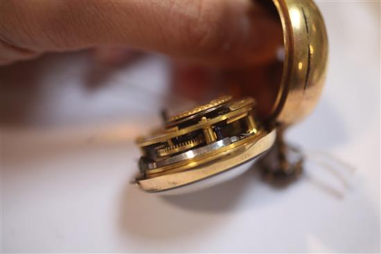 An early 19th century gilt metal pair cased keywind verge pocket watch by Williamson, London,